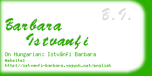 barbara istvanfi business card