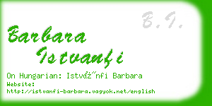 barbara istvanfi business card